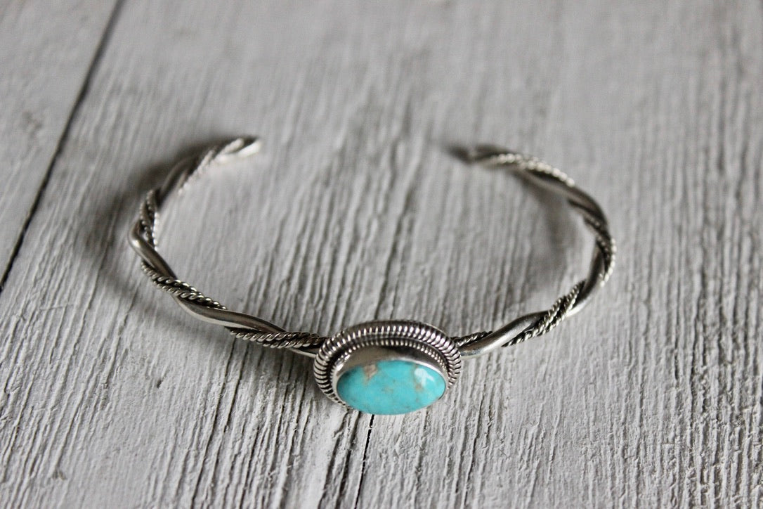 Navajo Turquoise & Sterling Silver Cuff