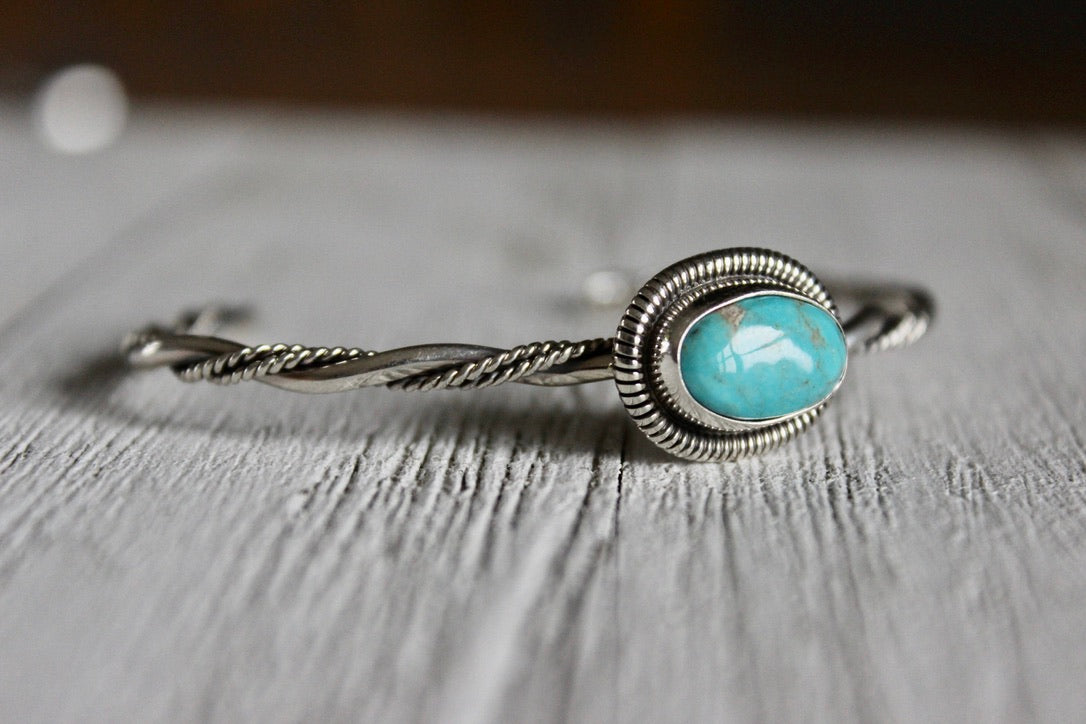 Navajo Turquoise & Sterling Silver Cuff