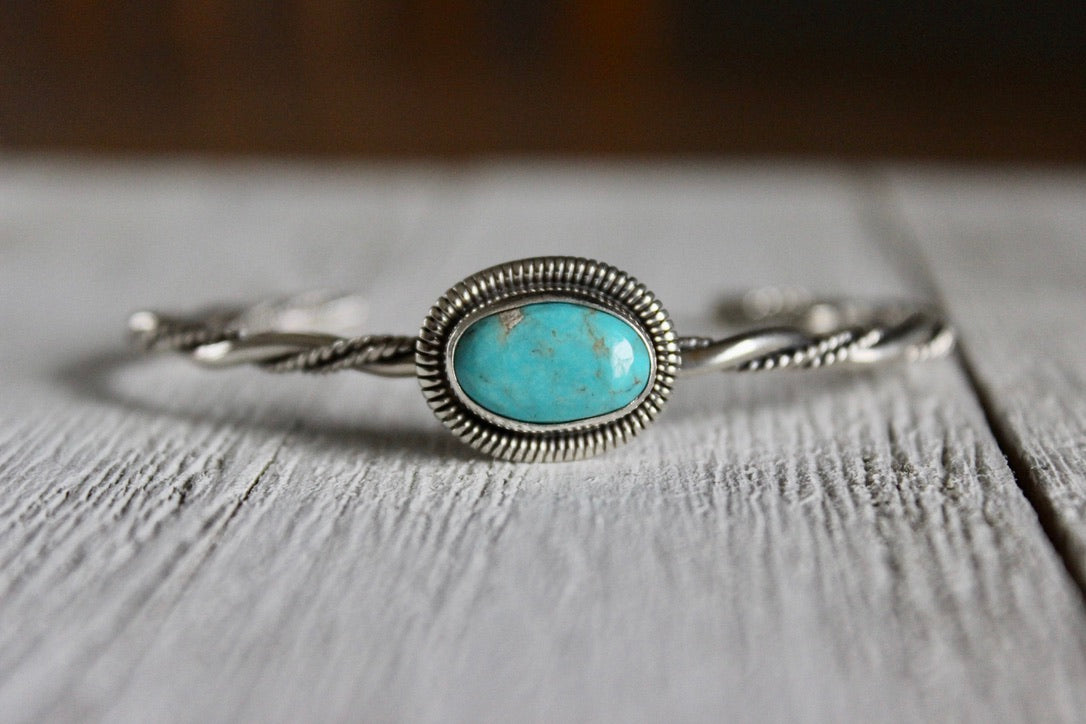 Navajo Turquoise & Sterling Silver Cuff