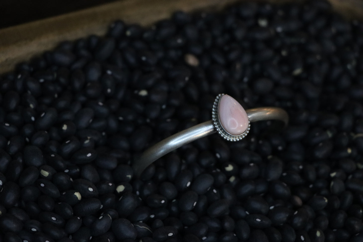 Pink Conch Teardrop Cuff